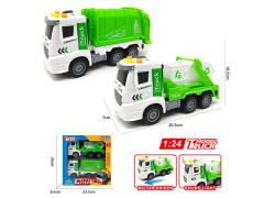 1:24欧式惯性环卫车带灯光/音乐(2只庄)