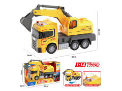 1:14惯性搅拌工程车带灯光/音乐(包电)