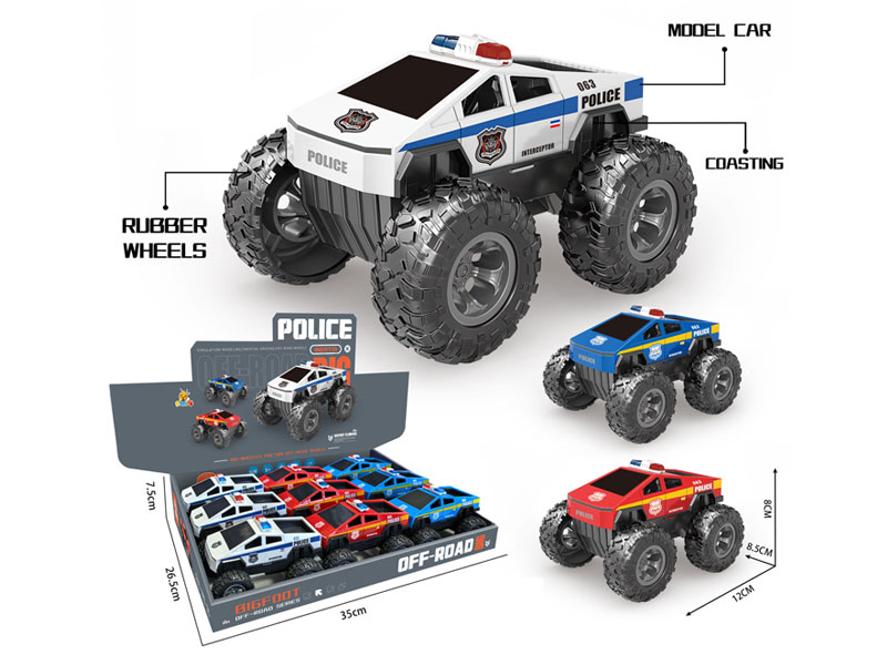 Friction  Police Car(9in1) toys