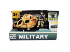 Fricton Helicopter W/L_S & Soldier toys