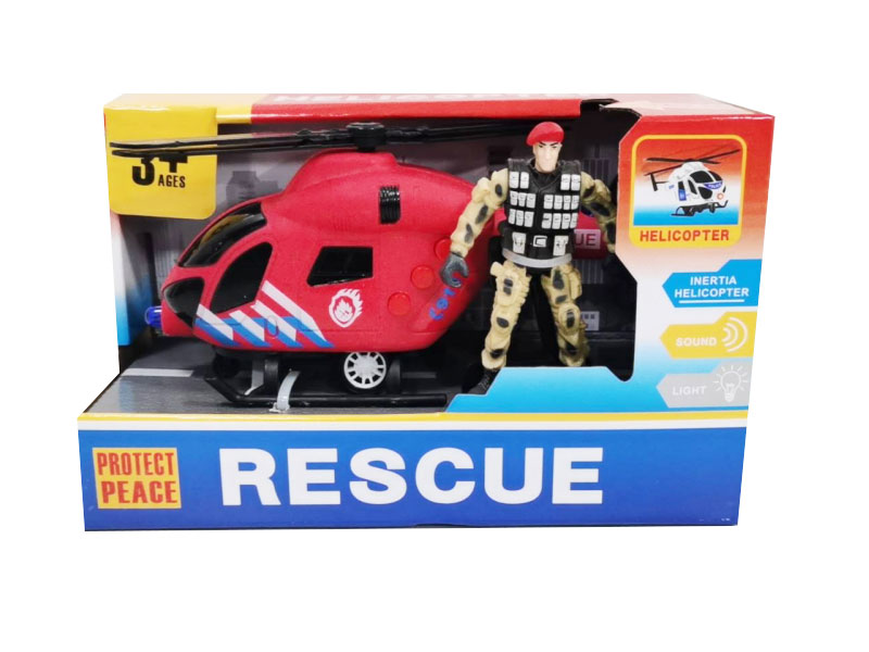 Fricton Helicopter W/L_S & Soldier toys