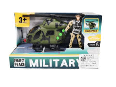 Fricton Helicopter W/L_S & Soldier toys