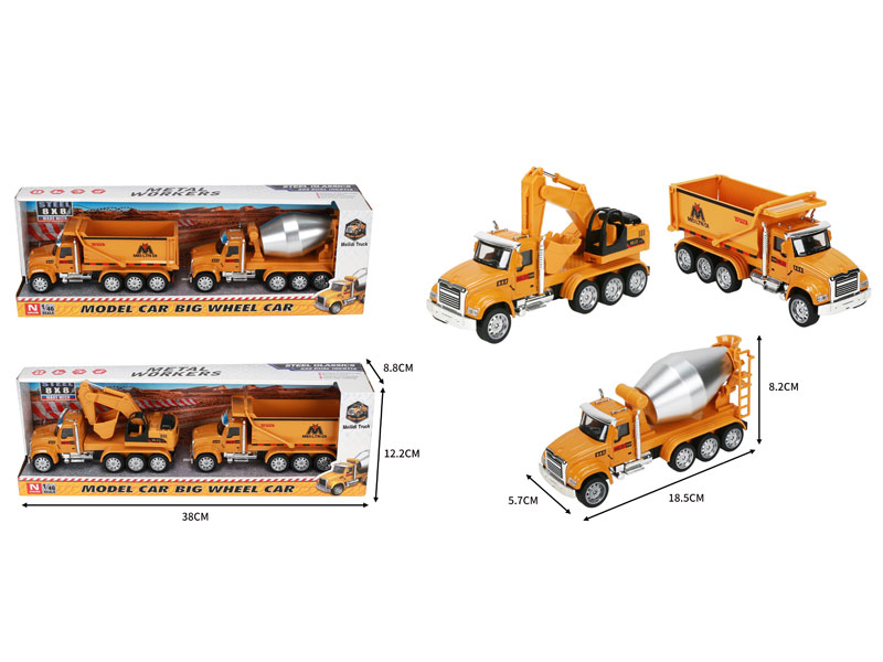 Die Cast Construction Truck Friction(2in1) toys