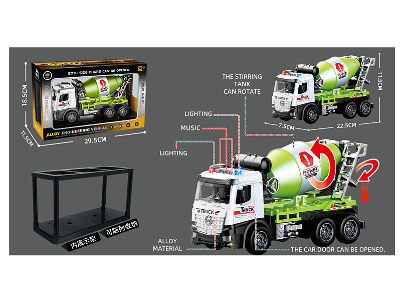 Die Cast Construction Truck Friction W/L_S toys