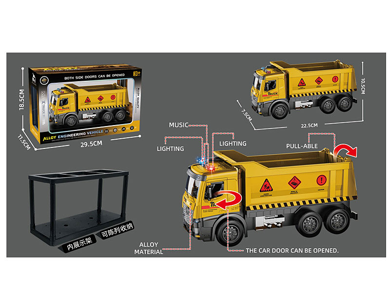 Die Cast Construction Truck Friction W/L_S toys