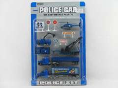 Die Cast Police Car Free Wheel
