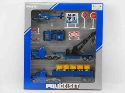Die Cast Construction Truck Free Wheel W/Guide(4in1) toys