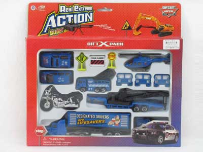 Die Cast Police Car Free Wheel(8in1) toys