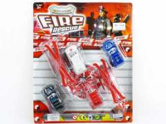Free Wheel Fire Engine & Plane(6in1) toys