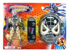 Free Wheel Skate Board  Spider Man  W/L & Mask toys