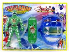 Free Wheel Skate Board  Super Man  W/L & Mask toys