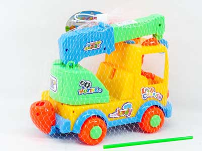 Push Construction Truck W/Whistle(2C) toys