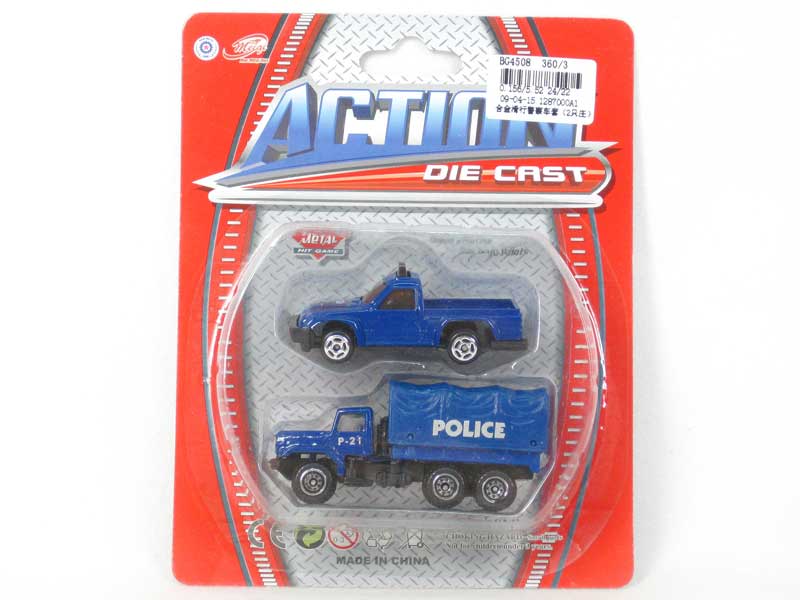 Die Cast Policer Car Free Wheel(2in1) toys
