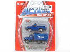 Die Cast Policer Car Free Wheel(2in1)