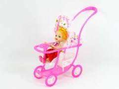 Free Wheel Baby Go-Cart & Doll