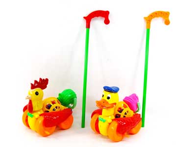 Push Chicken & Duck W/L(2S) toys