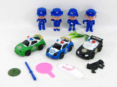 Free Wheel Police Car & Police Man(3in1) toys