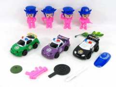 Free Wheel Police Car & Police Man(3in1) toys