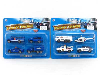 Die Cast Policer Car Free Wheel(4in1) toys
