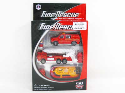 Die Cast Fire Engine Free Wheel(3in1) toys