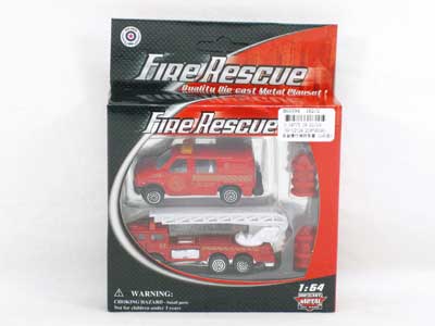 Die Cast Fire Engine Free Wheel(2in1) toys