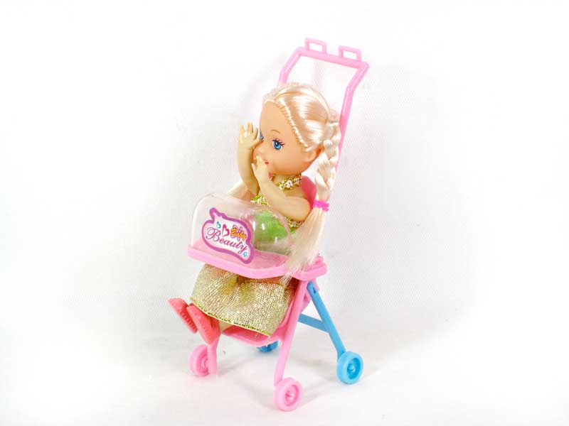 Free Wheel Go-car&3.5''Doll  toys