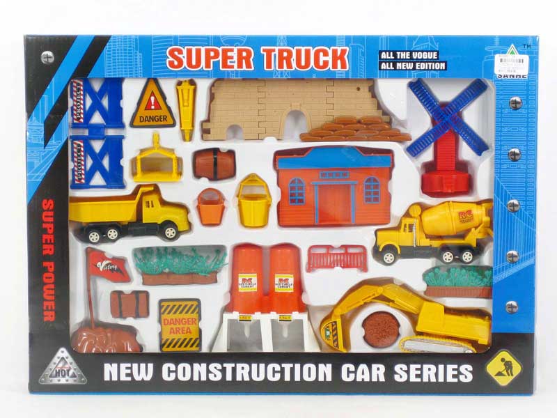 Free Wheel Construction Truck Set toys