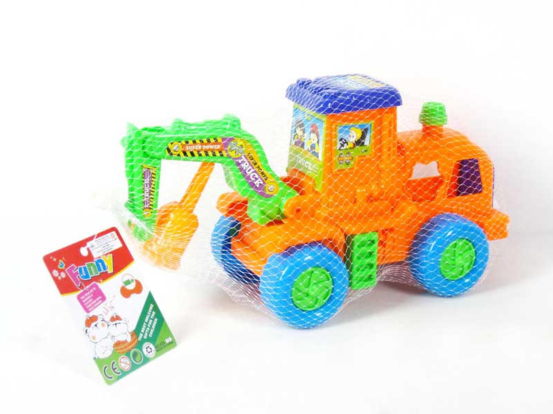 Free Wheel Block Construction Truck  toys