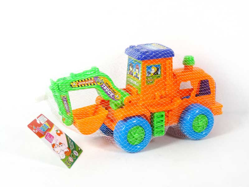 Free Wheel Block Construction Truck  toys