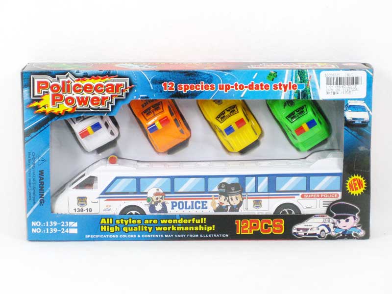 Free Wheel Police Car(5in1) toys