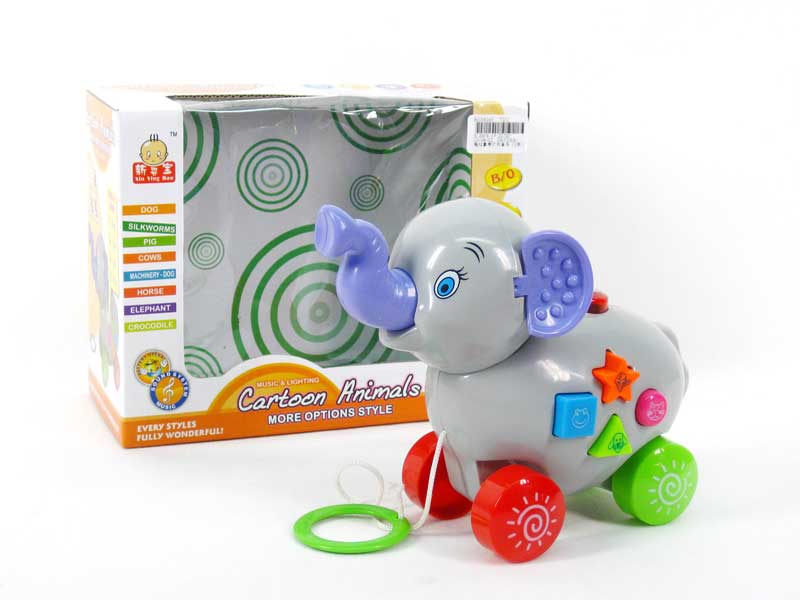 Drag Elephant W/L_M(2C) toys