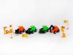 Free Wheel Construction Truck W/Road Sign(6S2C)