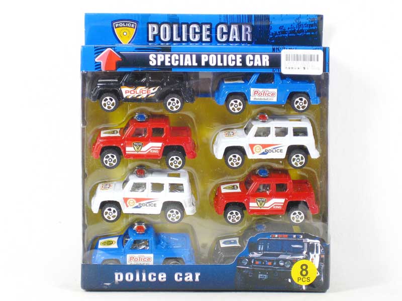 Free Wheel Police Car(8in1) toys