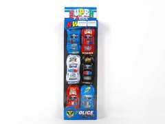 Free Wheel Police Car(6in1) toys