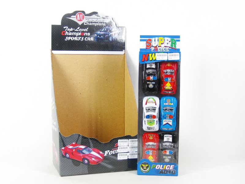 Free Wheel Police Car(6in1) toys