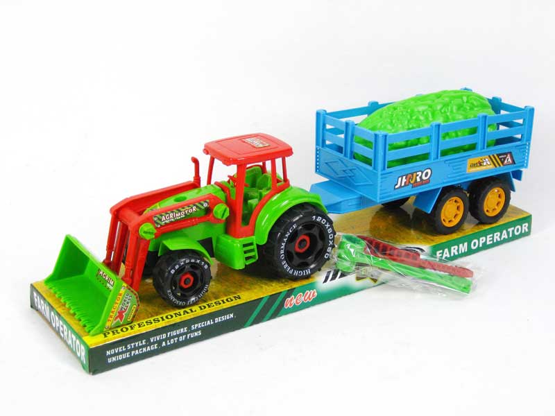 Free Wheel Diy Farmer Car Tow Vegetable toys