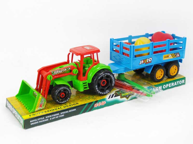 Free Wheel Diy Farmer Car Tow Fruit  toys