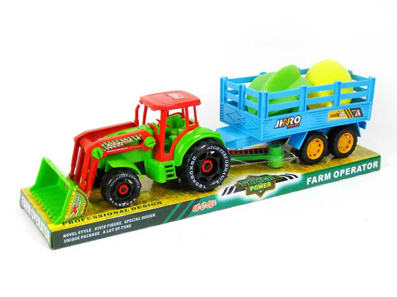 Free Wheel Diy Farmer Car Tow Fruit  toys