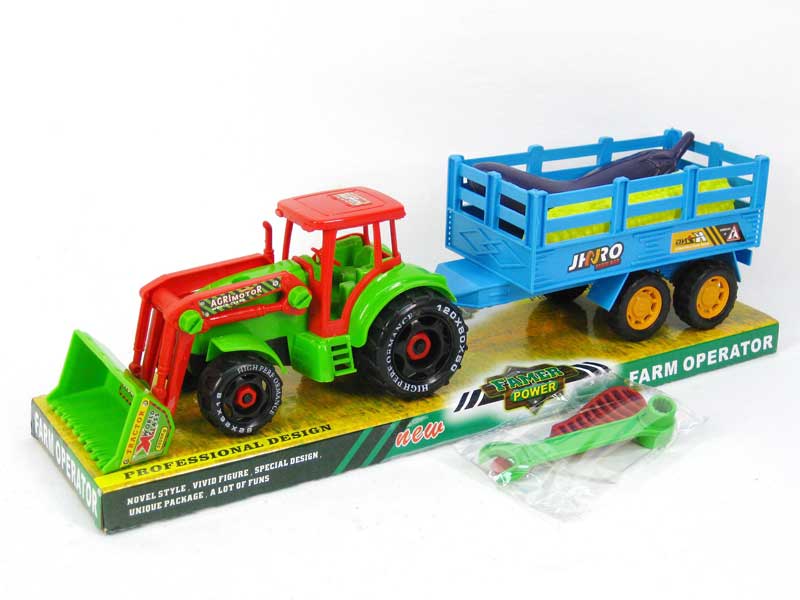Free Wheel Diy Farmer Car Tow Vegetable toys
