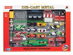 Die Cast Racing Car Set Free Wheel toys