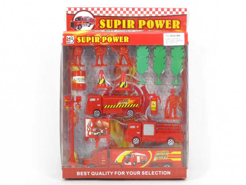 Free Wheel Fire Engine Set toys