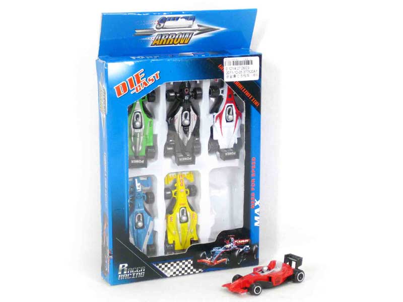 Die Cast Equation Car Free Wheel(6in1) toys