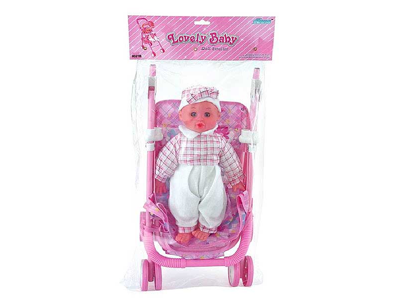 Baby go-cart & 13＂Doll toys
