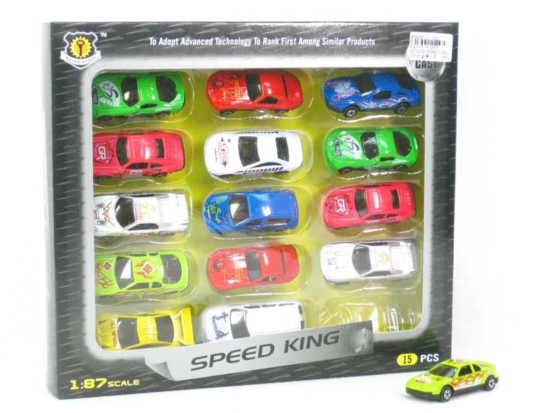 3inch Die Cast Car Free Wheel(15in1) toys