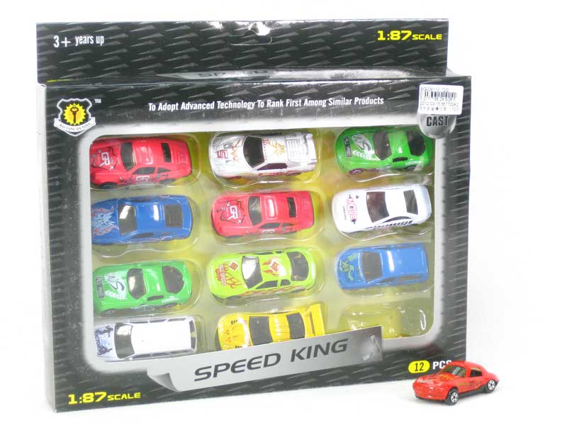 3inch Die Cast Car Free Wheel(12in1) toys