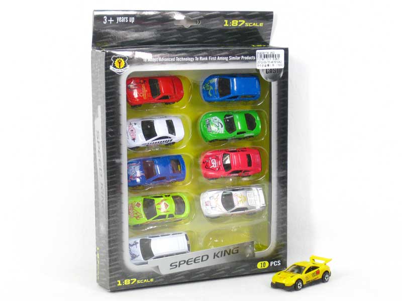 3inch Die Cast Car Free Wheel(10in1) toys