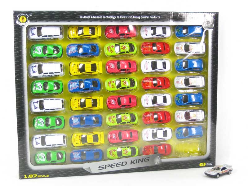 3inch Die Cast Car Free Wheel(40in1) toys