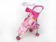 Baby Go-cart & 14"Doll