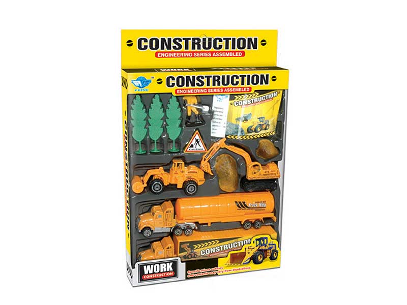 Die Cast Construction Truck Set Free Wheel toys