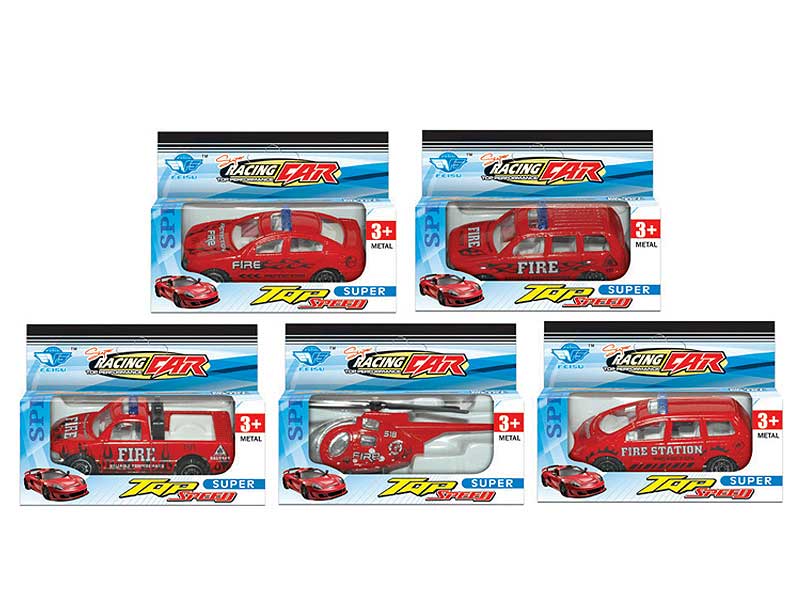 Die Cast Fire Engine Free Wheel(5S) toys